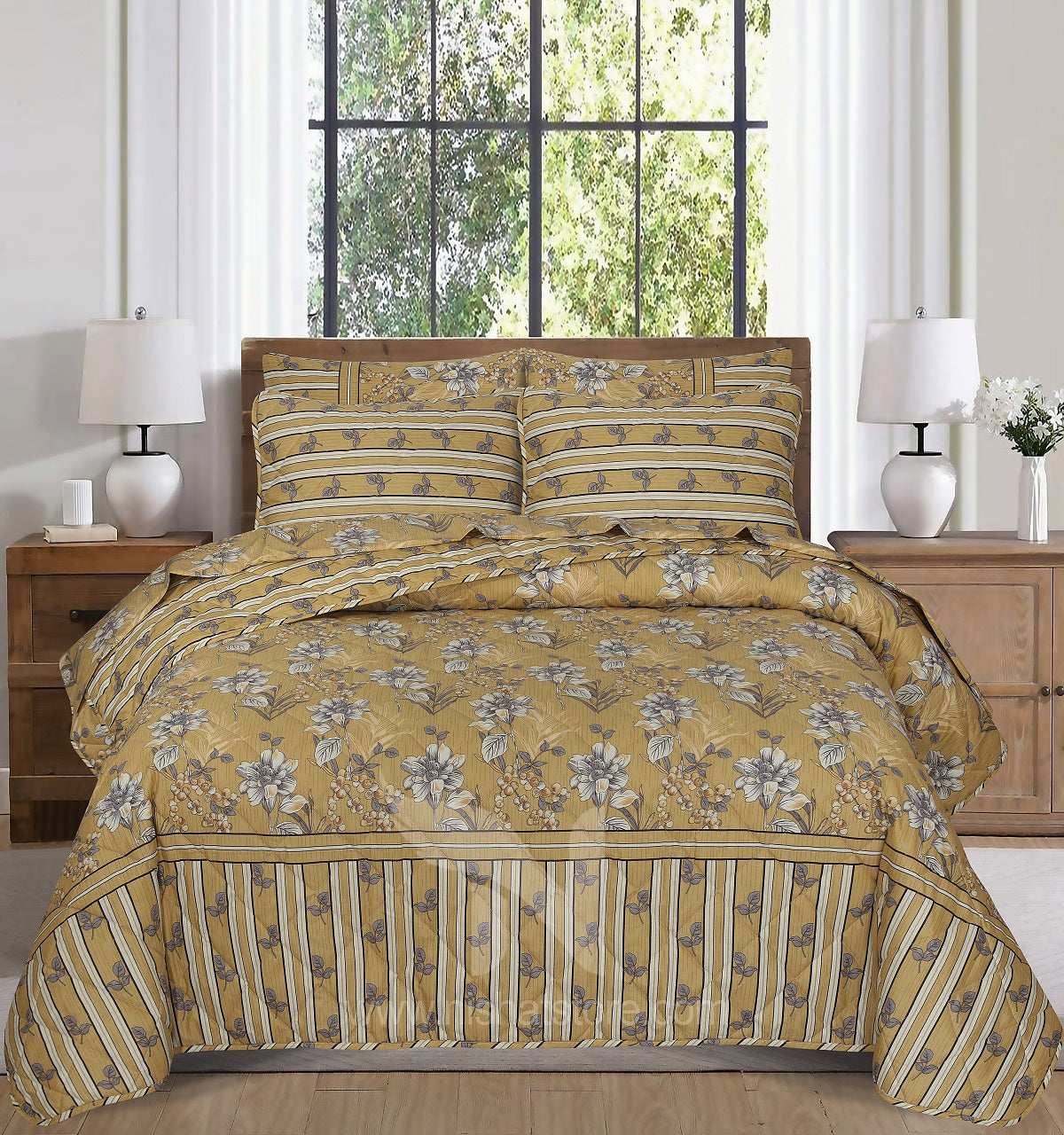 Quilted Comforter Set 6 Pcs Design 951
