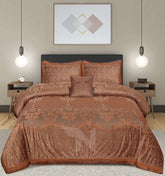 Palachi Velvet & Leather Bed Sheet Set – 4 Pcs Design Code 567