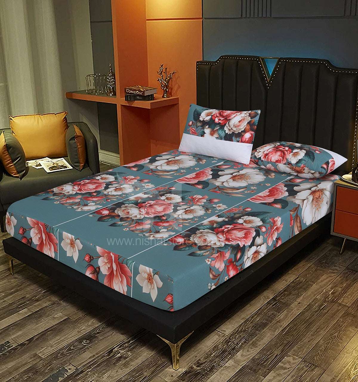 Fitted Double Bed Sheet DS# 276