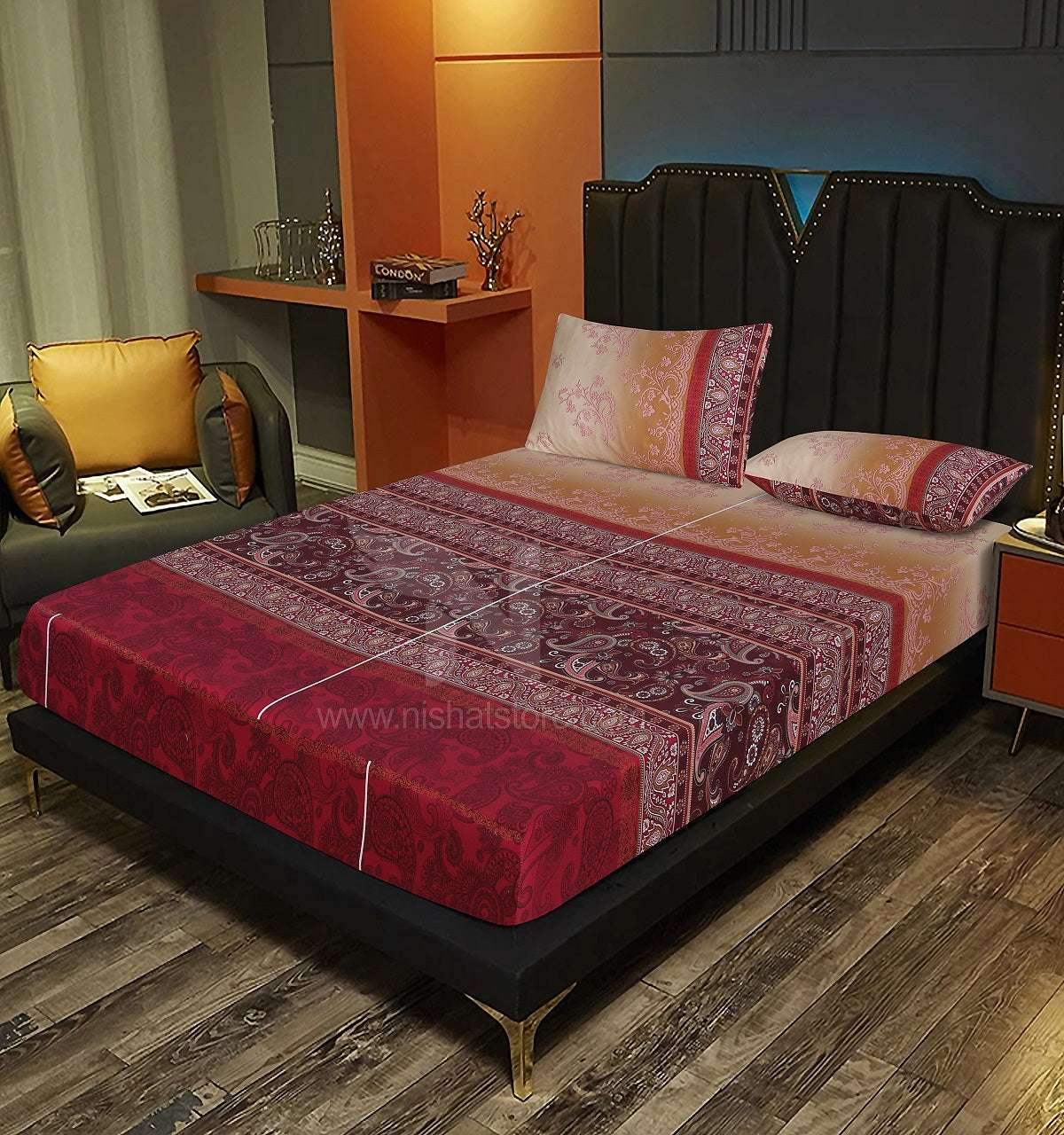 Fitted Double Bed Sheet DS# 292