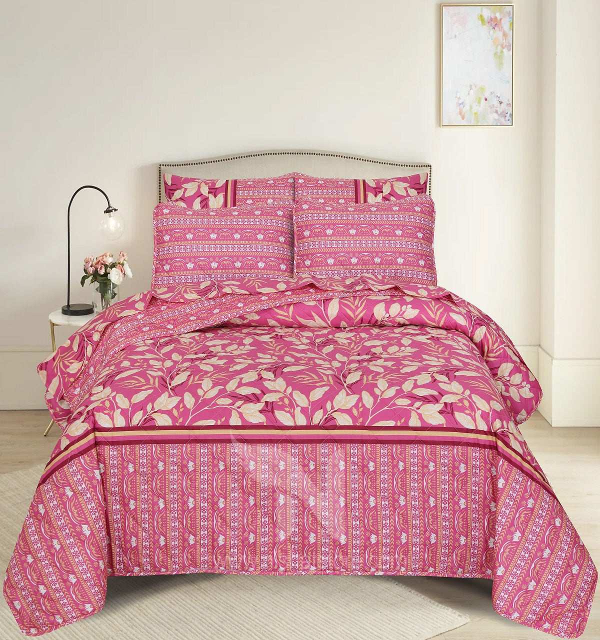 Quilted Comforter Set 6 Pcs Design 965
