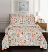 Floral Reversible Cotton Quilt Cover 6 Pcs Design #206