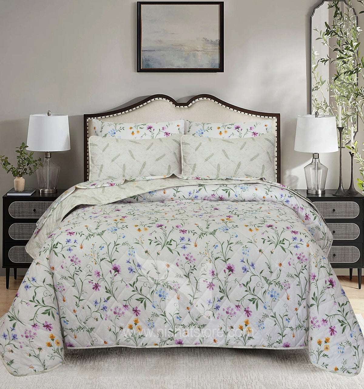 Quilted Comforter Set 6 Pcs Design 904
