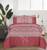 Floral Reversible Cotton Quilt Cover 6 Pcs Design #207