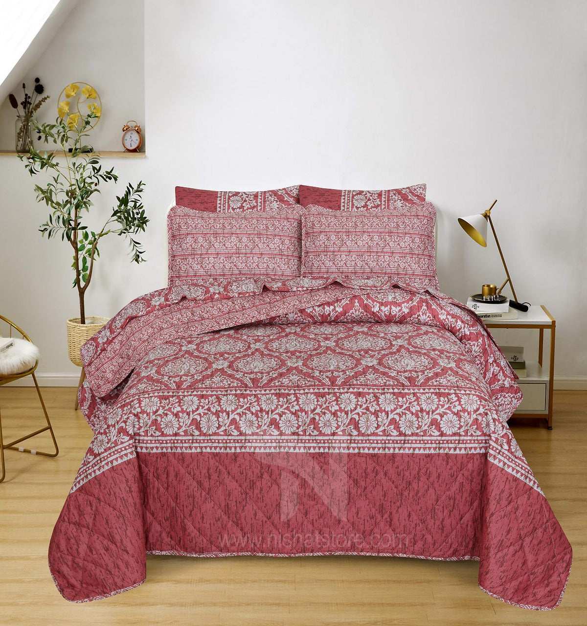 Quilted Comforter Set 6 Pcs Design 976