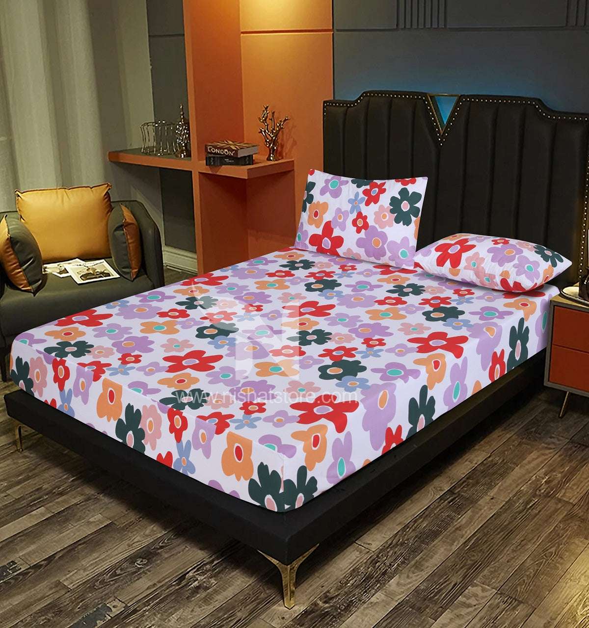 Fitted Double Bed Sheet DS# 263