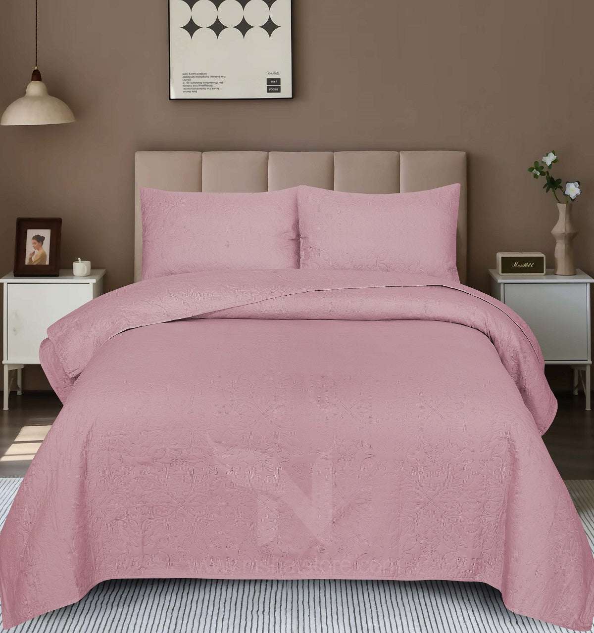 Ultrasonic Quilted Bedspread 3 PCS Design # 124