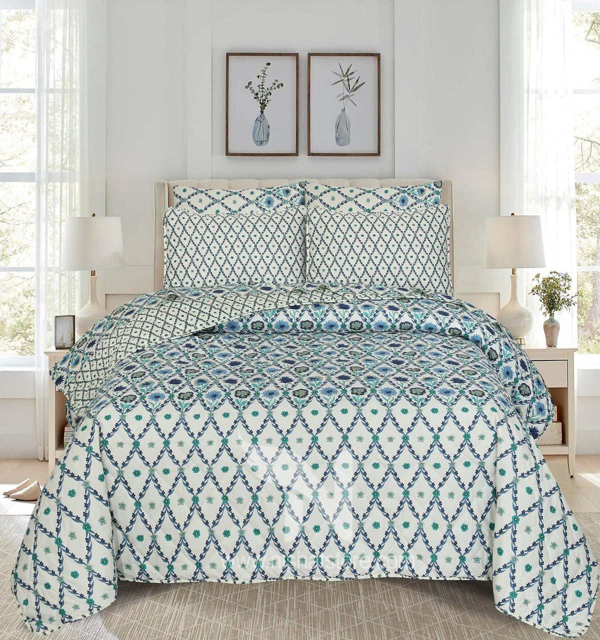Quilted Comforter Set 6 Pcs Design 971