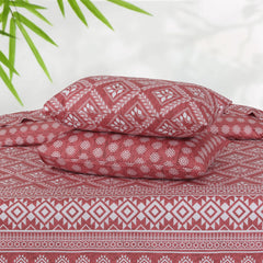 Floral Reversible Cotton Quilt Cover 6 Pcs Design #203