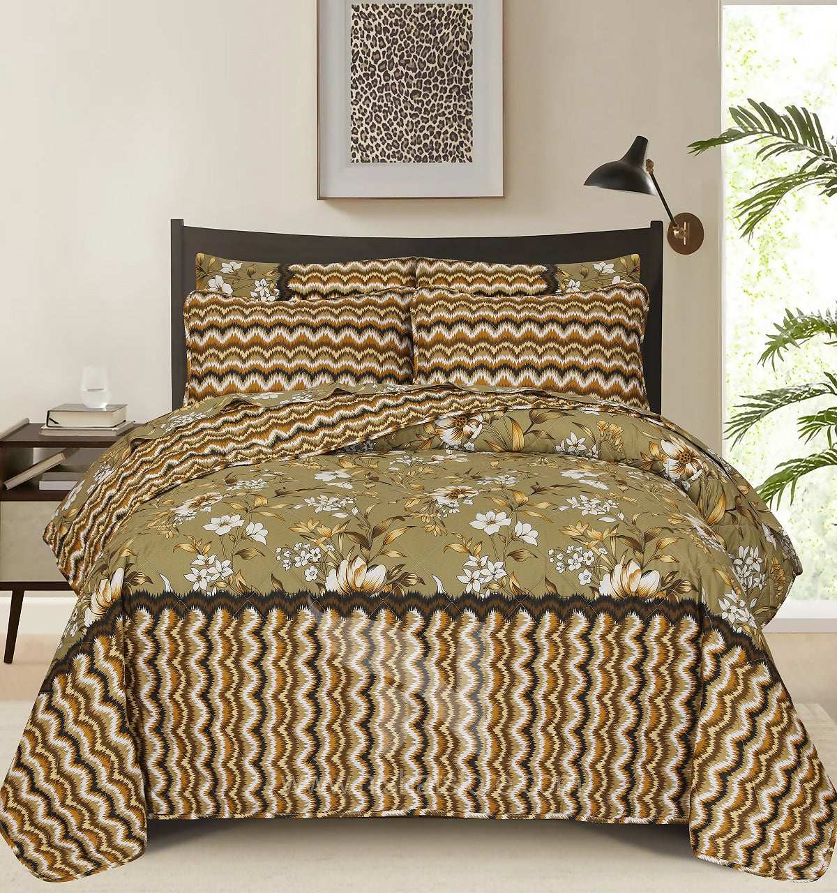 Quilted Comforter Set 6 Pcs Design 948