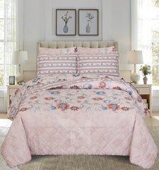 Quilted Comforter Set 6 Pcs Design 1010
