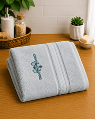 Embroided Nordic Border Hand Towel Set of 2