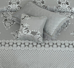 Palachi Velvet & Leather Bed Sheet Set – 4 Pcs Design Code 566