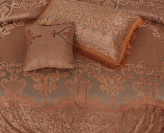 Palachi Velvet & Leather Bed Sheet Set – 4 Pcs Design Code 567