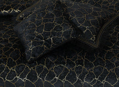 Texture Embossed Heavy Velvet Bed Sheet Set 4 Pcs Design #561