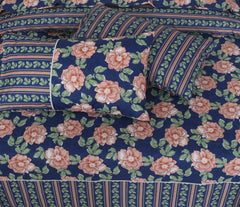 Floral Reversible Cotton Quilt Cover 6 Pcs Design #201