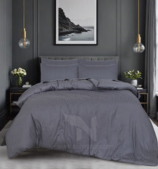 6 Pcs Stripe Satin Quilt Cover Design #226