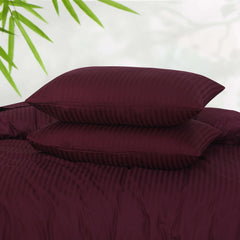 6 Pcs Stripe Satin Quilt Cover Design #228