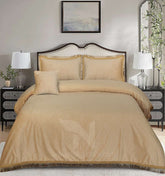 Embossed Heavy Velvet Bed Sheet Set 4 Pcs Design # 557