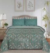 Floral Reversible Cotton Quilt Cover 6 Pcs Design #198