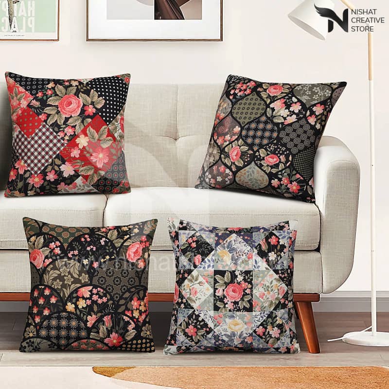 4 PCs Digital Printed Cushions Ds Cover #234 - Nishat Creative Store