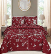 Floral Reversible Cotton Quilt Cover 6 Pcs Design #205