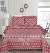 Floral Reversible Cotton Quilt Cover 6 Pcs Design #203