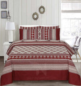 Floral Reversible Cotton Quilt Cover 6 Pcs Design #204