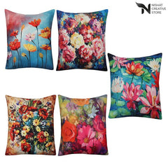 5 PCs Digital Printed Cushions Ds Cover #238 - Nishat Creative Store