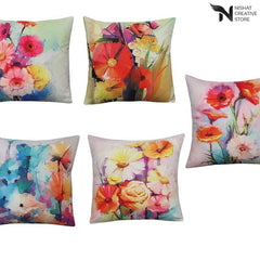 5 PCs Digital Printed Cushions Ds Cover #240 - Nishat Creative Store