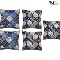 5 PCs Digital Printed Cushions Ds Cover #242 - Nishat Creative Store
