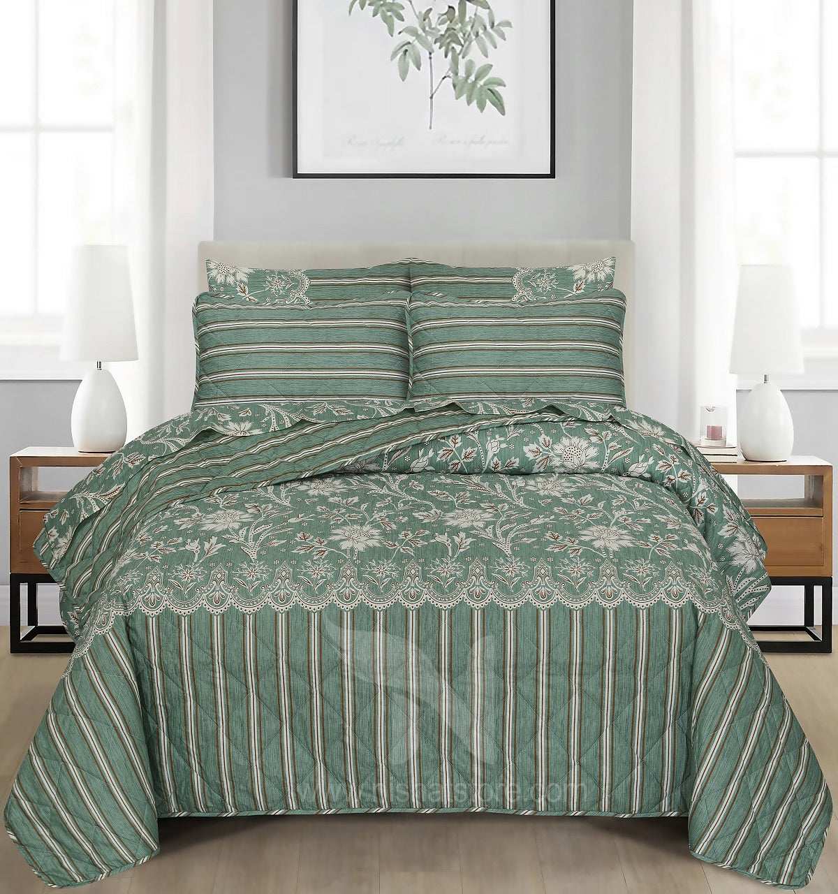Quilted Comforter Set 6 Pcs Design 942