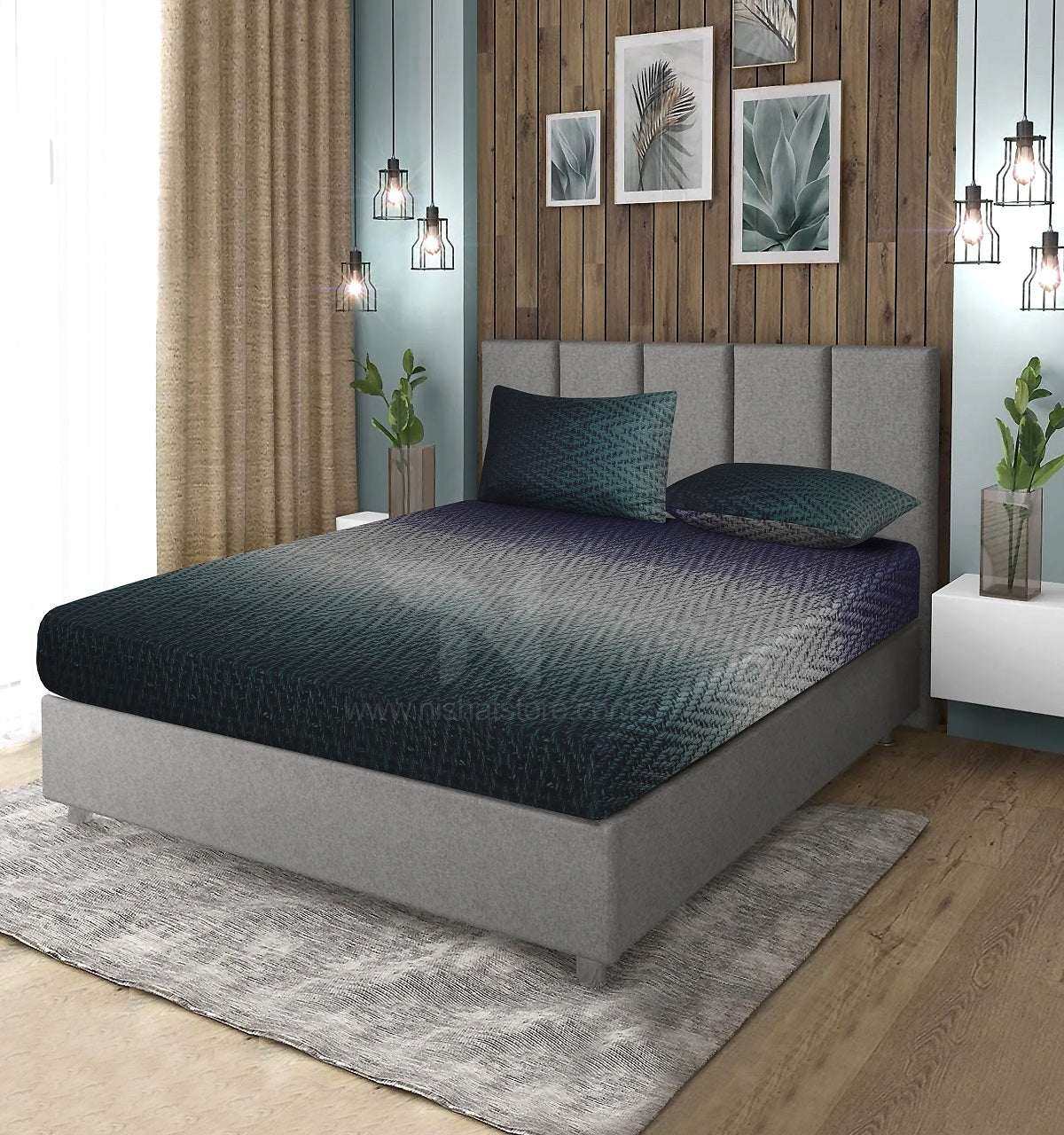 Fitted Double Bed Sheet DS# 348