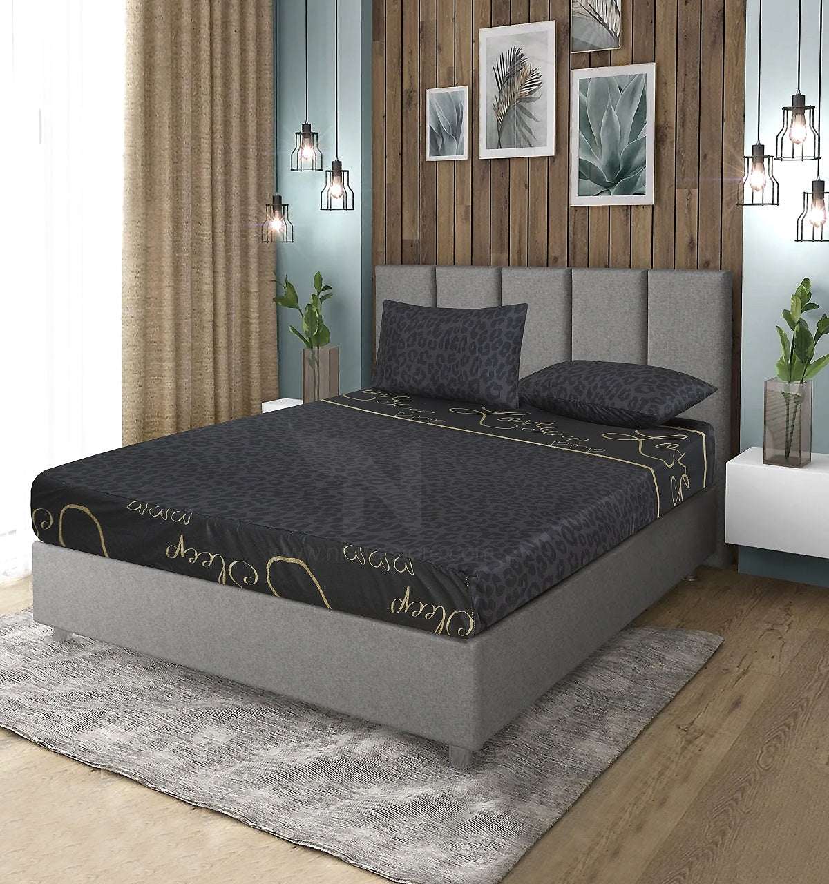 Fitted Double Bed Sheet DS# 391