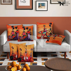 6 PCs Digital Printed Cushions Ds Cover #244 - Nishat Creative Store