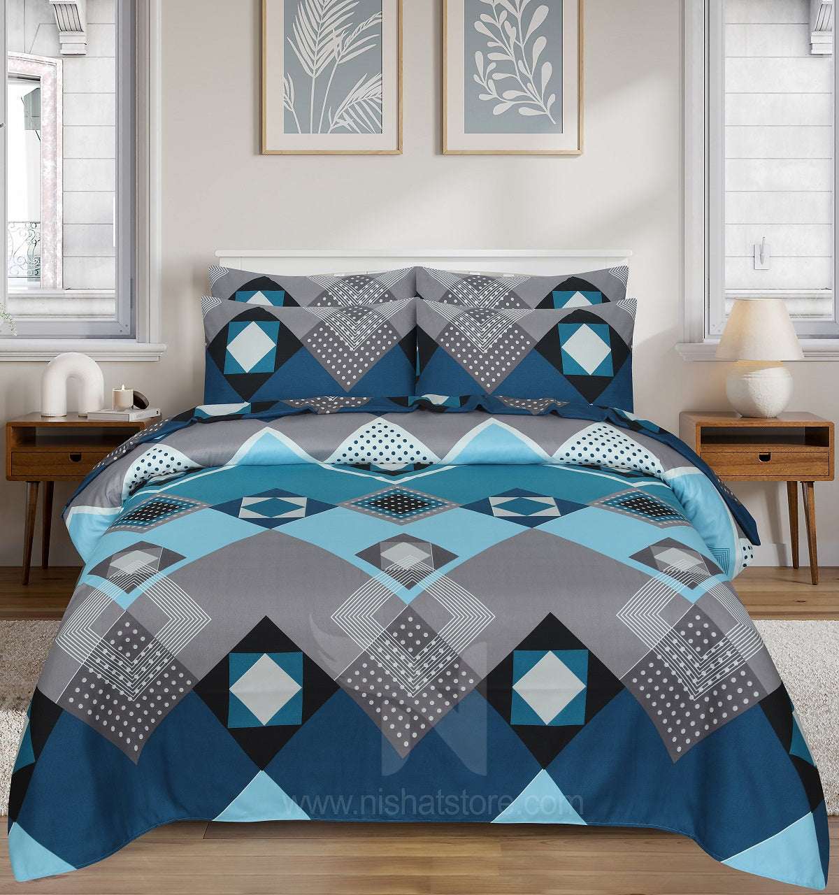 Floral Quilt Cover 6 Pcs Design #219