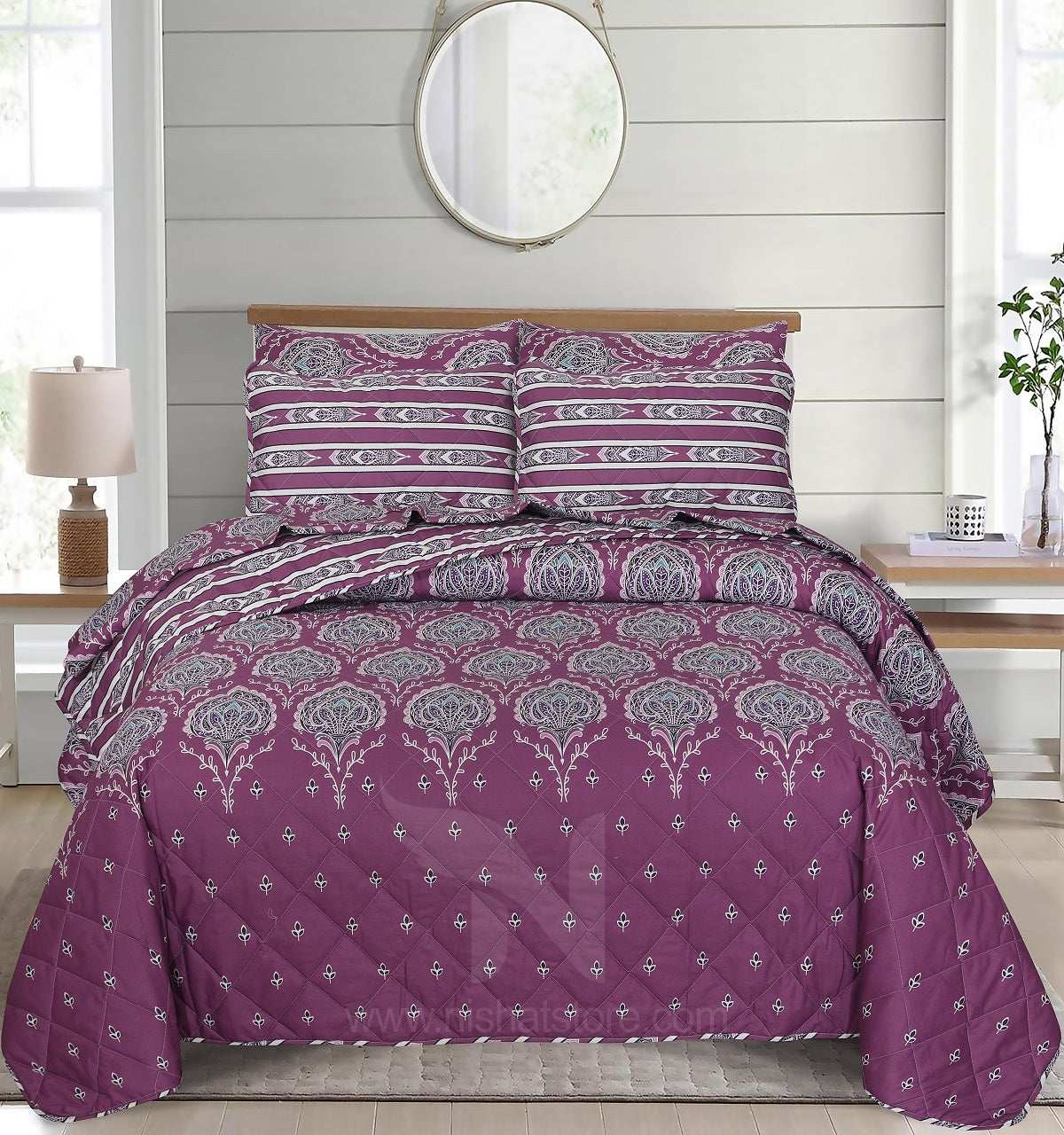 Quilted Comforter Set 6 Pcs Design 954