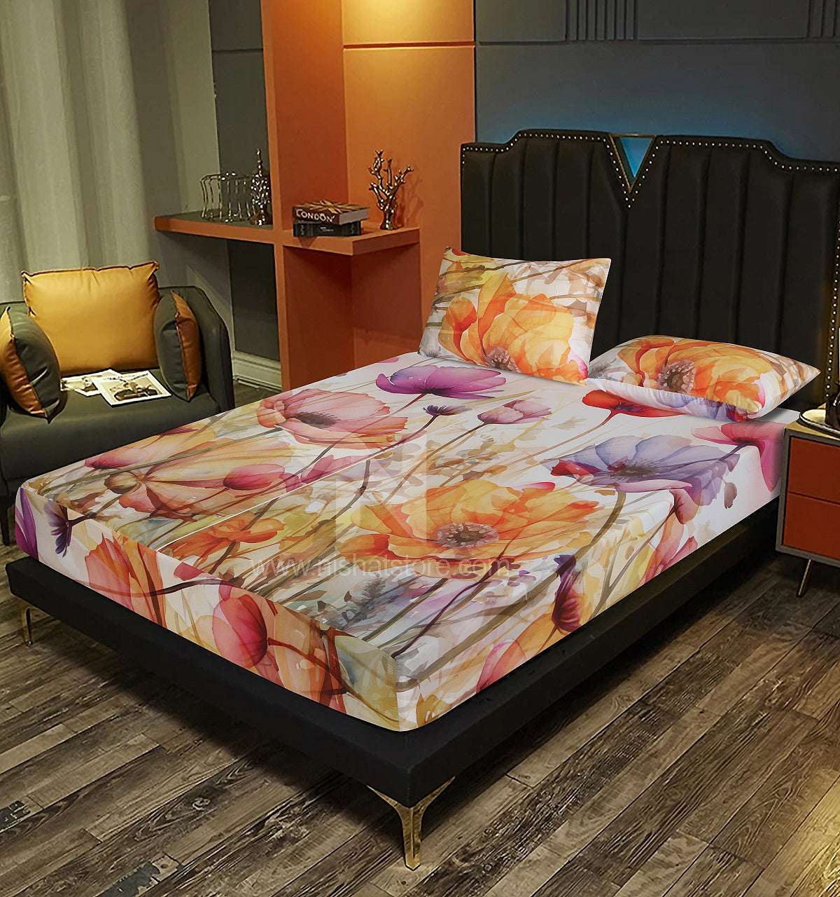 Fitted Double Bed Sheet DS# 282