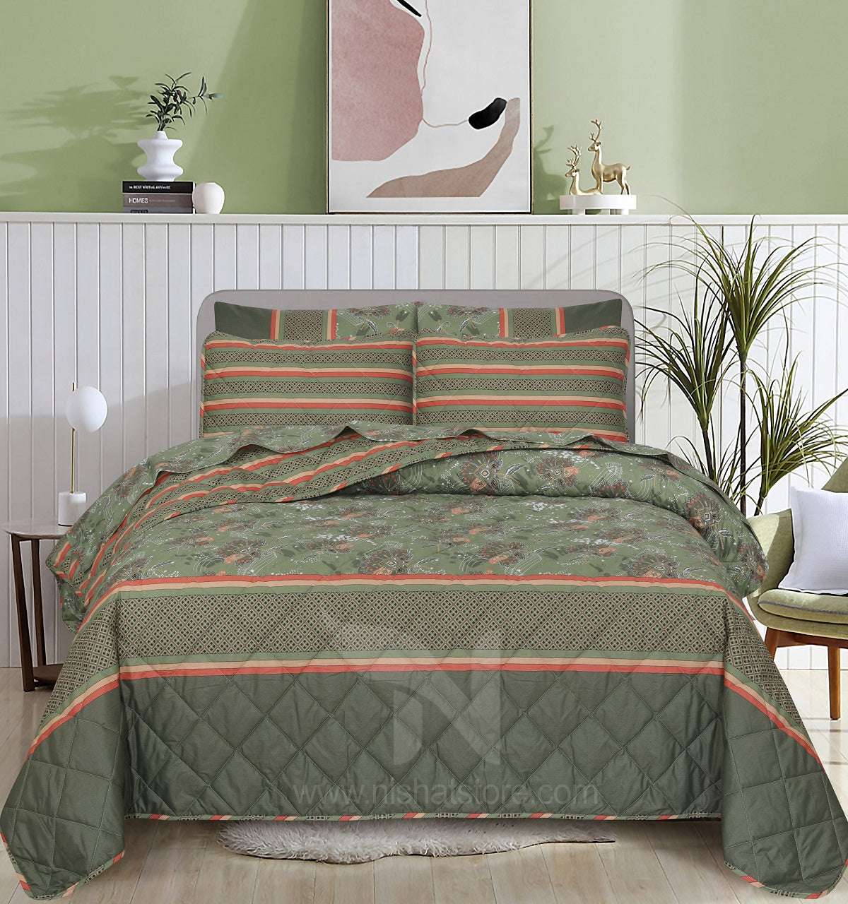 Quilted Comforter Set 6 Pcs Design 899