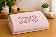 Embroided Cotton Bath Towel