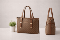 Chlèo Monogram Signature M Tote Bag – Classic Brown