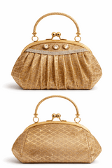 Elegant Champagne Gold Clutch