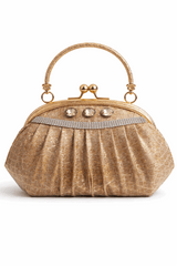 Elegant Champagne Gold Clutch