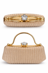 Champagne Gold Crystal Gala Clutch