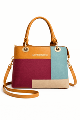 Montana West Vegan Leather Multi-Tone Handbag Mustard