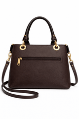 Montana West Vegan Leather Multi-Tone Handbag Brown