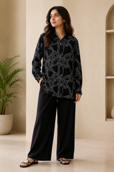 Black Abstract Printed Shirt