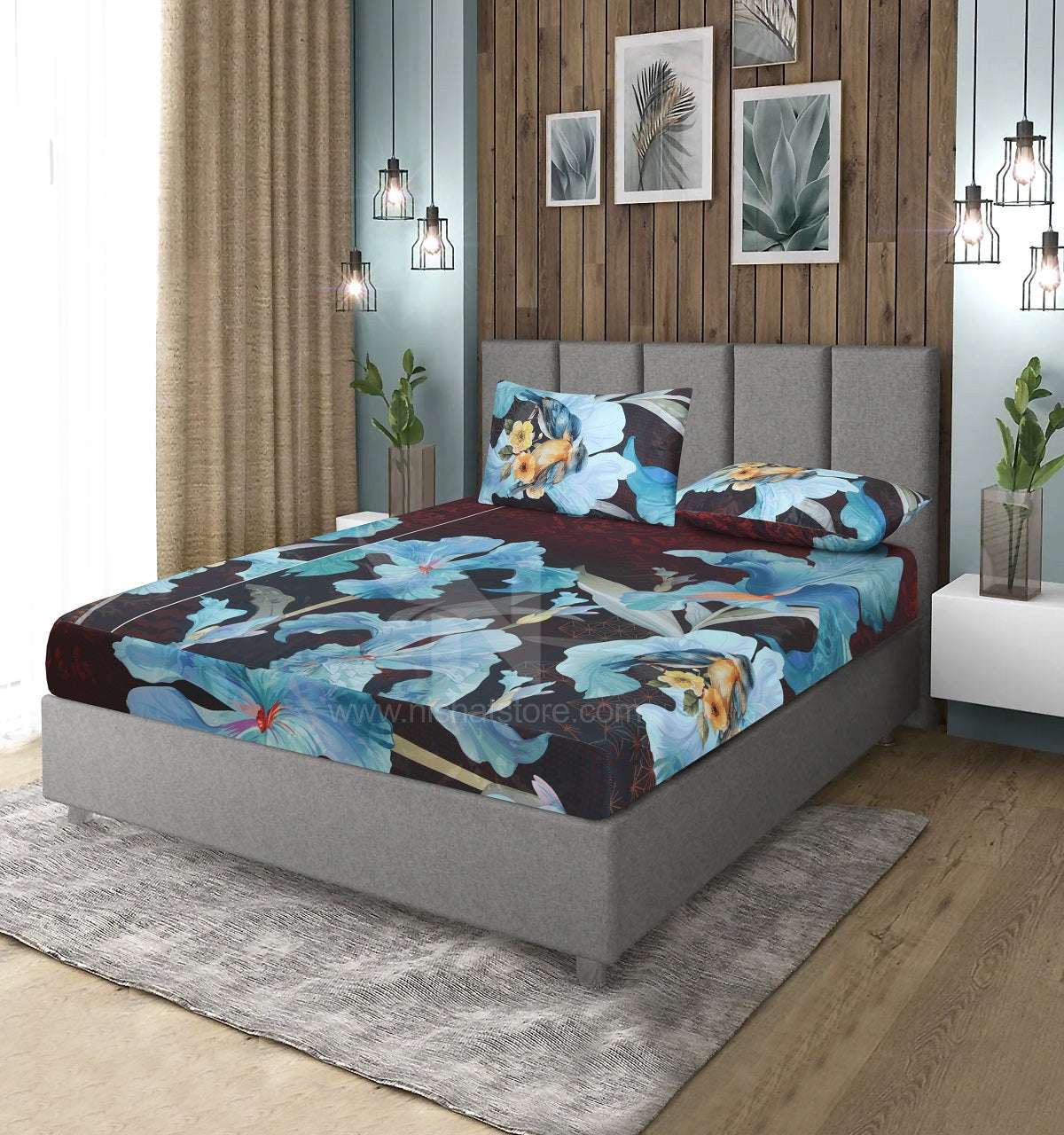 Fitted Double Bed Sheet DS# 319