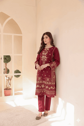 2 Piece – Embroidered Cotton Suit # 40