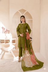 3 Piece – Embroidered Cotton Suit # 27